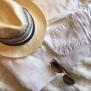 Ann Taylor LOFT White Modern Straight Jeans